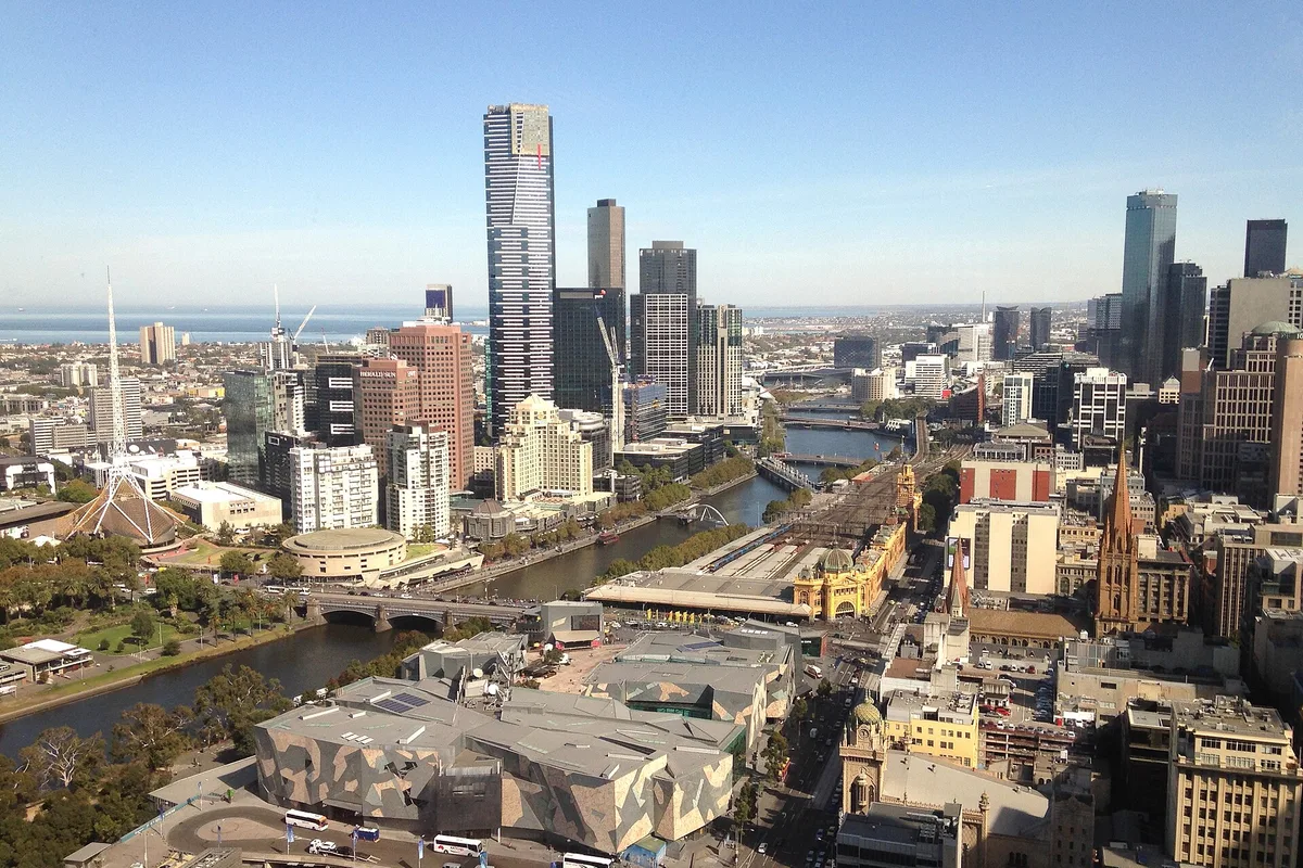 Melbourne skyline over the Yarra River